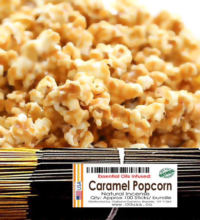 Caramel Popcorn (Smells Just Like The Real Thing, EOs Infused) Incense