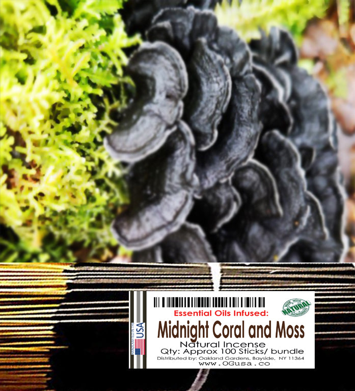 Midnight Coral and Moss (Intoxicatingly Divine & Masculine, EOs Infused) Incense