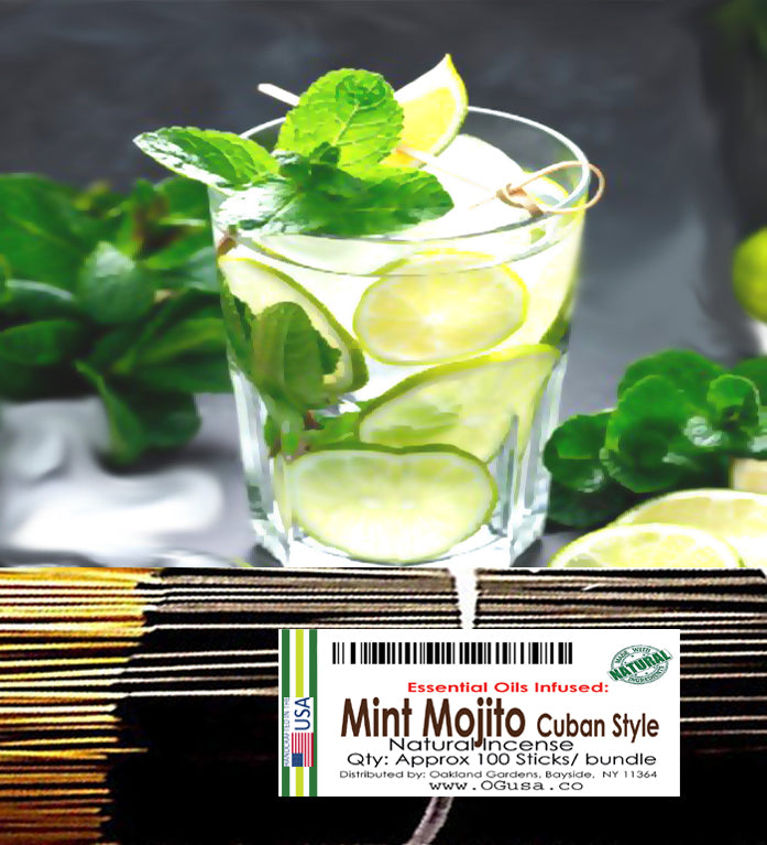 Cuban Style Mint Mojito (Cool & Refreshing, EOs Infused) Incense