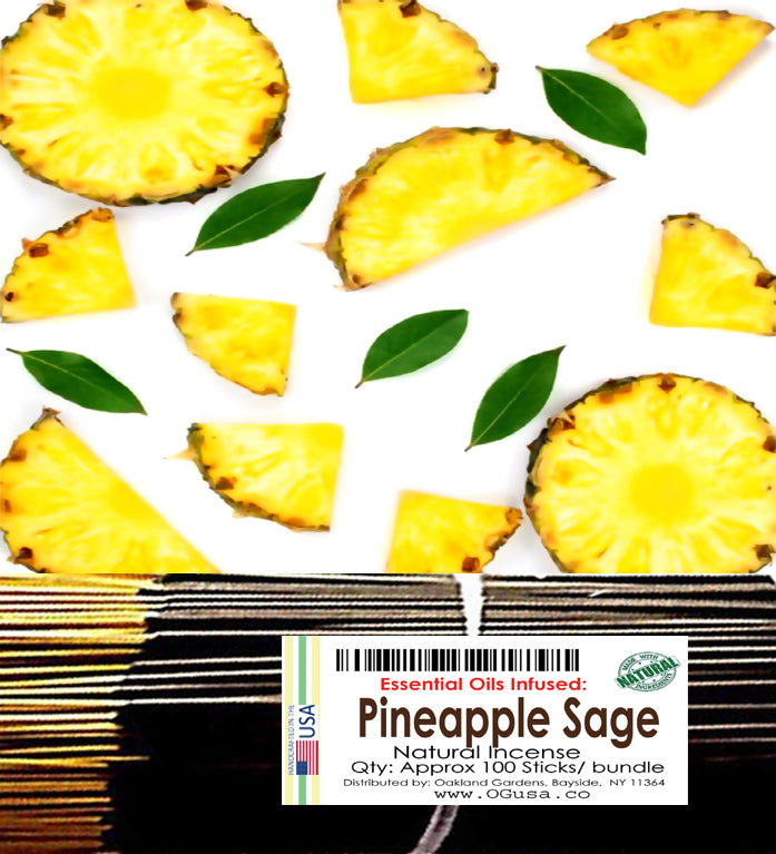 Pineapple Sage (Sweet, Fun & Uplifting, EOs Infused) Incense